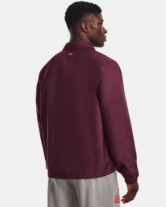 Men's Project Rock Iron Paradise Jacket in Maroon image number 1